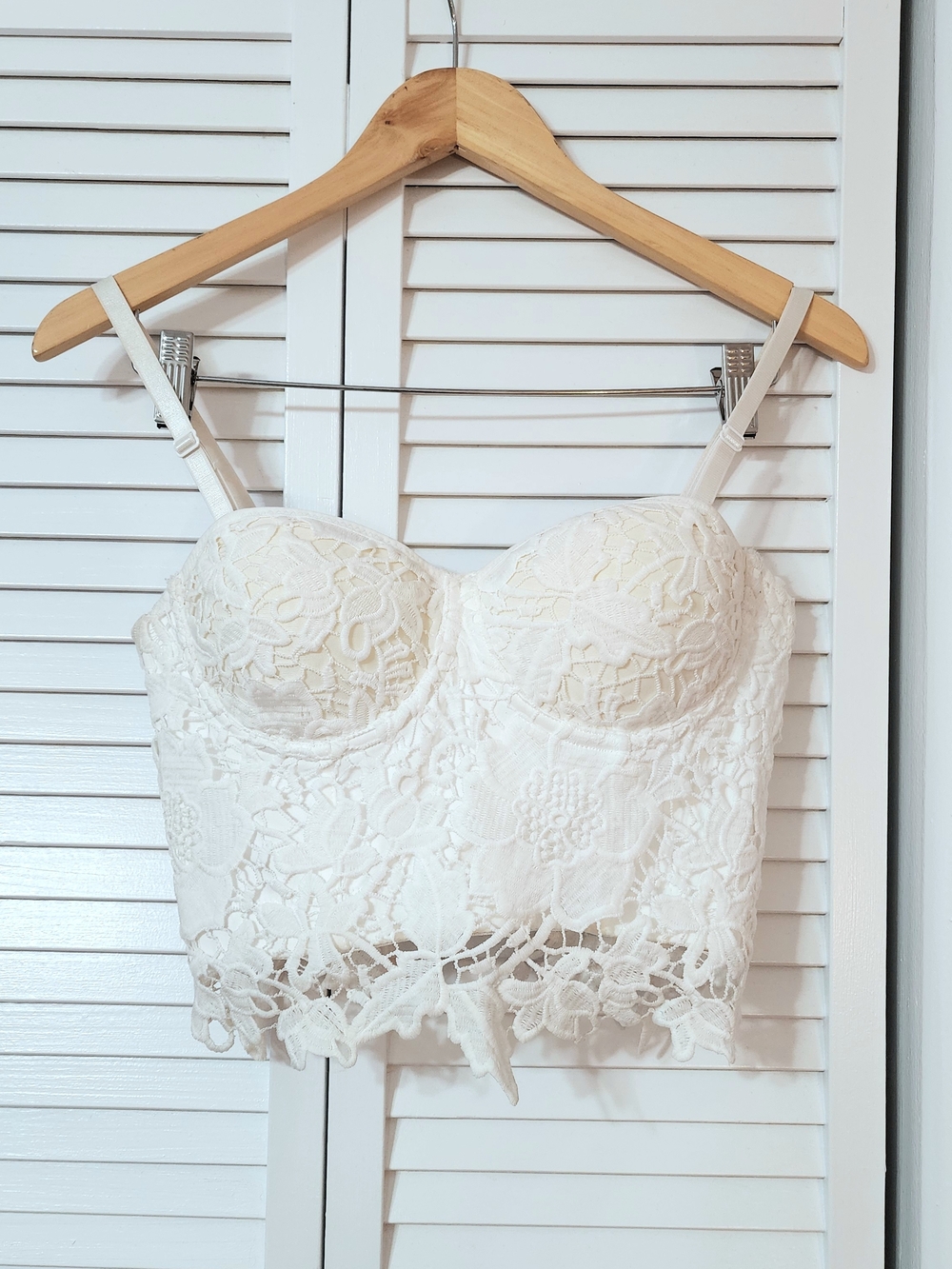 Women's Punk Goth Floral Lace Bustier Corset Party Bralet Crop Top